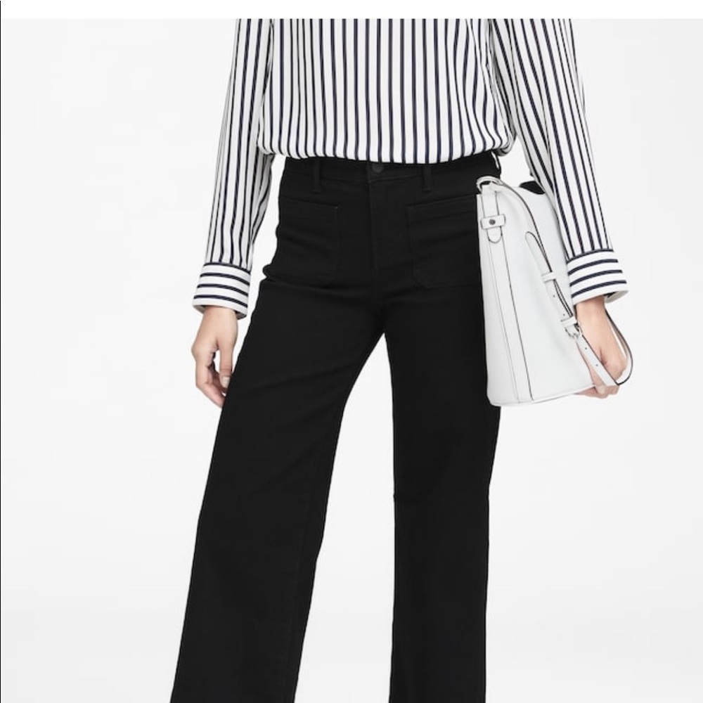 BR  high rise Black wide leg 26 jeans